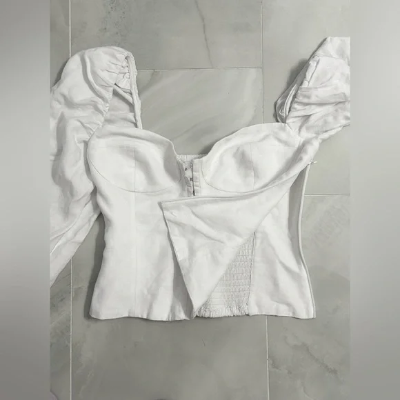 NWOT Wilfred White Muse Linen Blouse - Picture 6 of 9